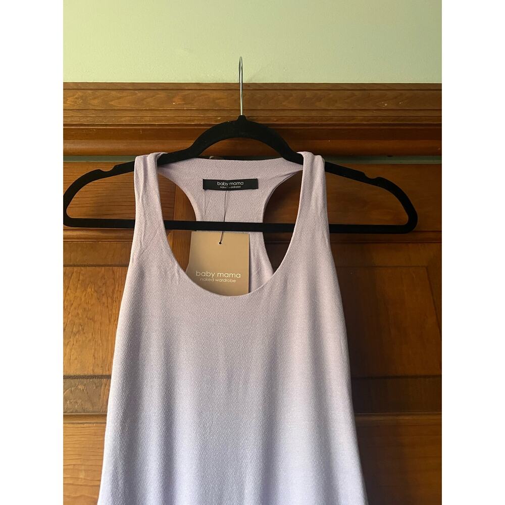 NWT Naked Wardrobe Baby Mama Women's Tank Mini Dress Racerback Purple Size S - Picture 4 of 9